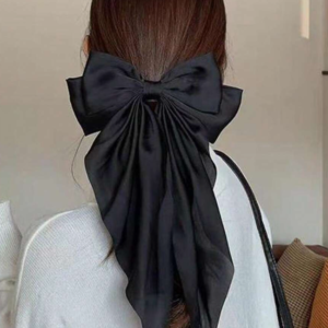 ملزمة شعر كبيرة – من الأتلس الأسود والبيج للنساء