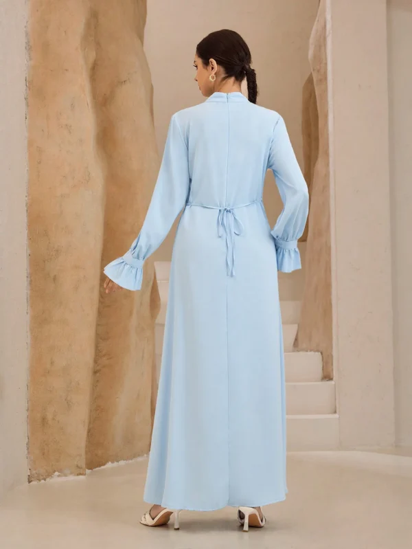 ⁦فستان رمضان عربي أنيق للسيدات بأكمام طويلة وياقة مكشكشة Graceveil⁩ - الصورة ⁦3⁩